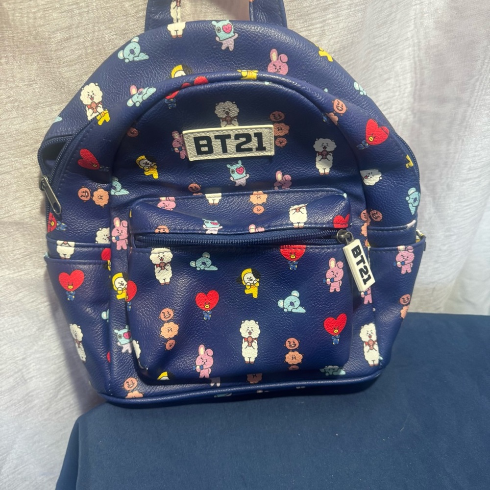 NOT FOR sale BT21 designed bag blue backpack for music lovers
